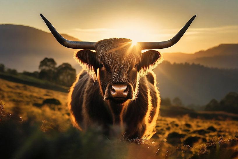 Schotse hooglander in mooi licht van KB Design & Photography (Karen Brouwer)