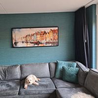 Klantfoto: Schilderij Denemarken van Abstract Schilderij, op canvas