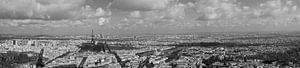 Zwart wit panorama Parijs von Mark Koster