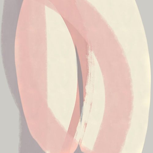 Neutrale pastelkleuren. Roze, wit, lila.