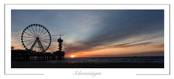 Un magnifique coucher de soleil sur la mer du Nord.