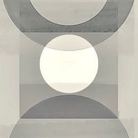 Abstract Geometric Retro Shapes Grey
