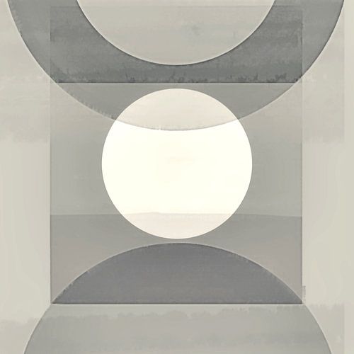Abstract Geometric Retro Shapes Grey