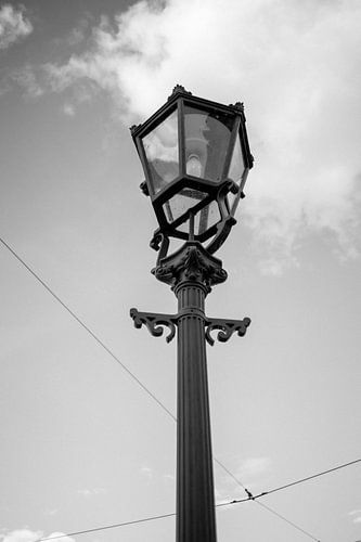 Lantern in black and white