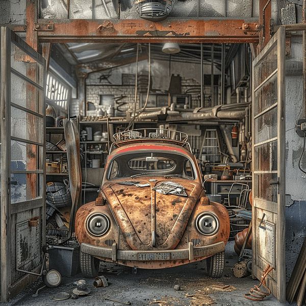 Verloren plaats VW Kever cult roest werkplaats restauratie auto patina van gm_designs