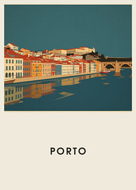 Porto – Affiche de voyage « Mid-Century » sur Albert Klee