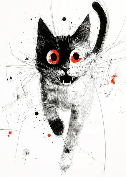 Drawing cat animal art 8 #cat by JBJart Justyna Jaszke