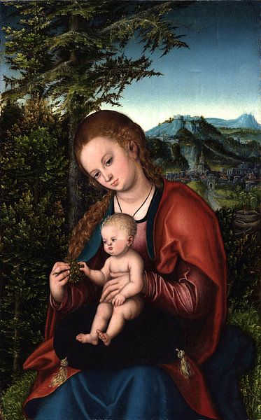 Lucas Cranch. Madonna mit Kind von 1000 Schilderijen