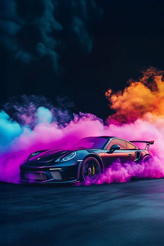 Kleurexplosie Drift Sportwagen