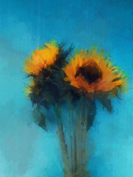 Zonnebloemen 2 par Yolanda Bruggeman