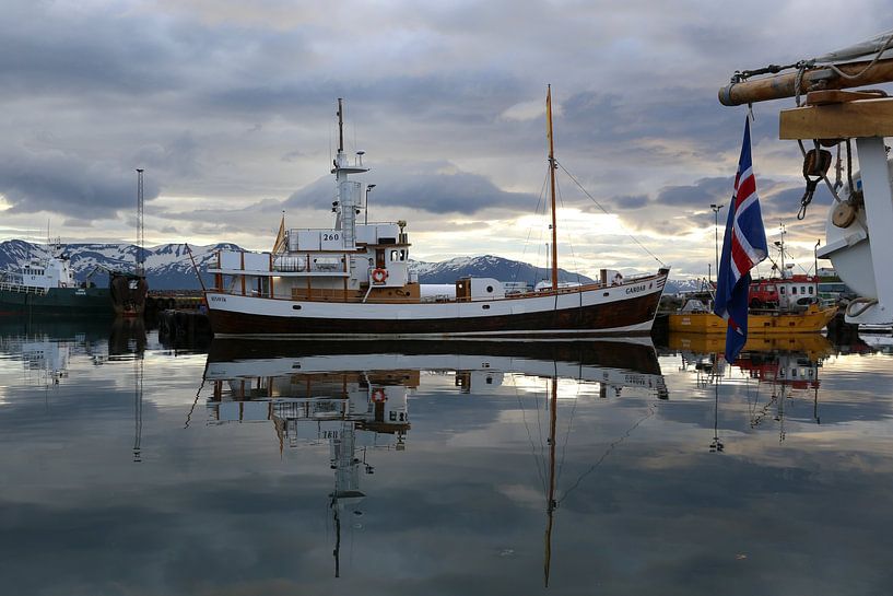 View of the port of Husavik, Iceland by Liesbeth Vogelzang