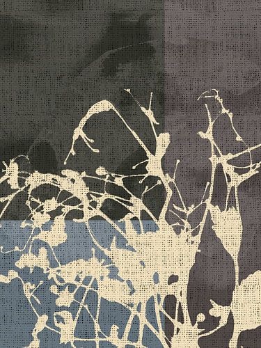 Abstract botanical art in neutral colours I by Dina Dankers