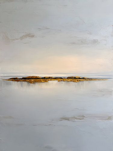 Modern Abstract Minimalist Wabi-Sabi Gold Art