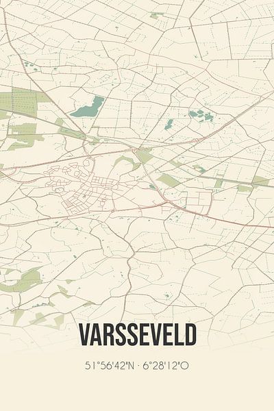 Carte ancienne de Varsseveld (Gueldre) par Affiches de lieux