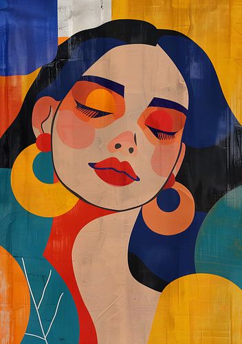 Illustration colorée d'une femme sur Danny van Eldik - Perfect Pixel Design