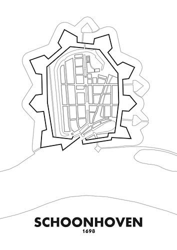Plan de la ville de Schoonhoven 1698