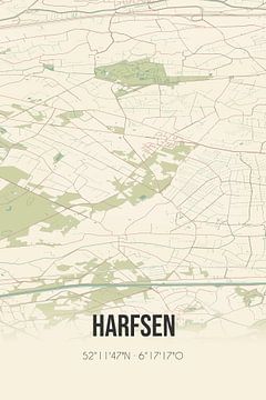 Alte Karte von Harfsen (Gelderland) von Rezona