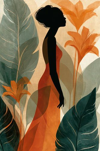 botanische kunst met vrouw