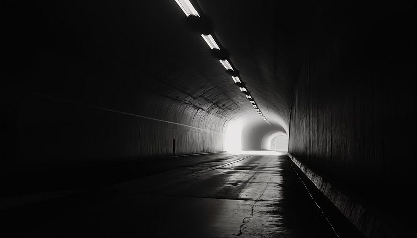 Panorama du tunnel en noir et blanc par TheXclusive Art