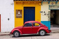 Rode 2e generatie VW Kever in Mexico