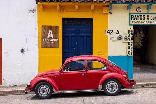Red 2nd generation VW Beetle in Mexico