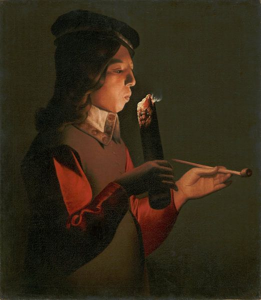 Smoker, Georges de La Tour by Masterful Masters