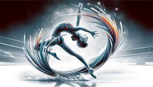 Winterballet in de kristallijne ijscirkel