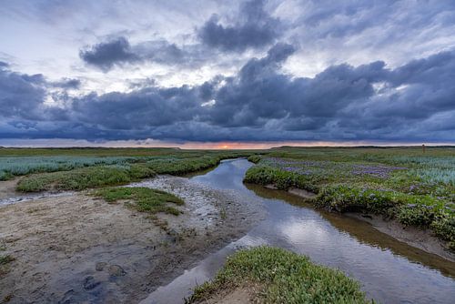 Slufter Texel Zonsondergang