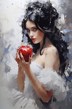 Snow White with Red Apple