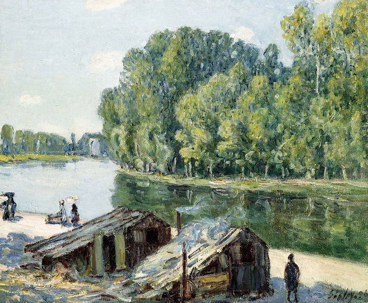 Alfred Sisley,De hoogten bij Marly van finemasterpiece