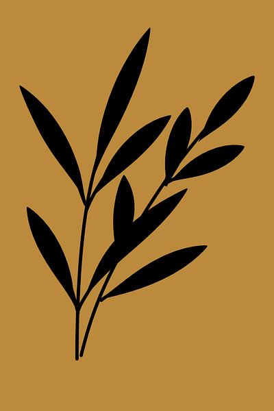 Black Leaves Abstract Illustration by ComfortQ