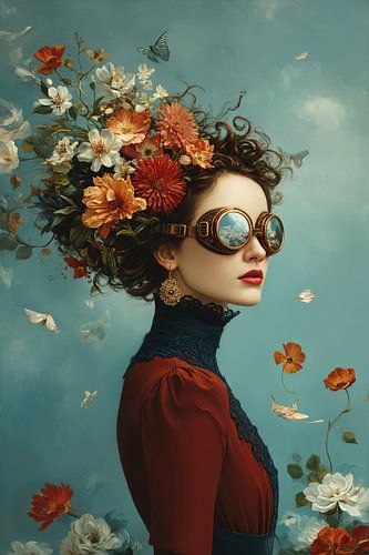 Surrealistisch Portret, Steampunk Flora