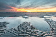 Zonsondergang strand Burgh-Haamstede van Jan Poppe thumbnail