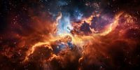 Kleurrijke kosmische nevelwolk in het heelal