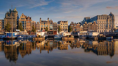 Unique image of the Damrak in Amsterdam