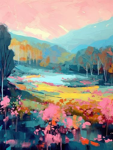 Blumenwiese: Eine abstrakte Ode an die Natur