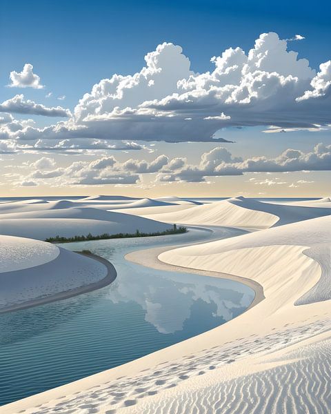 Lagunen inmitten des weißen Sandes von Artistic