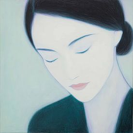 Portrait de femme | Regard calme vers le bas sur La collection ARTEO