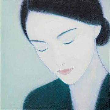 Frauenporträt | Nach unten gerichteter ruhiger Blick