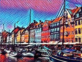 Hygge am Nyhavn-Ufer von Scarlet