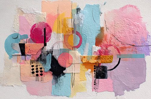 Abstract Schilderij – Modern, Kleurrijk en Expressief Canvas Kunstwerk