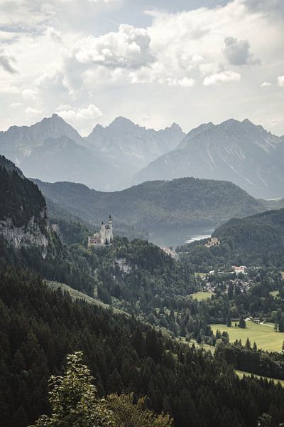 Neuschwanstein Castle and the Allgäu/Tannheim Alps by Leo Schindzielorz