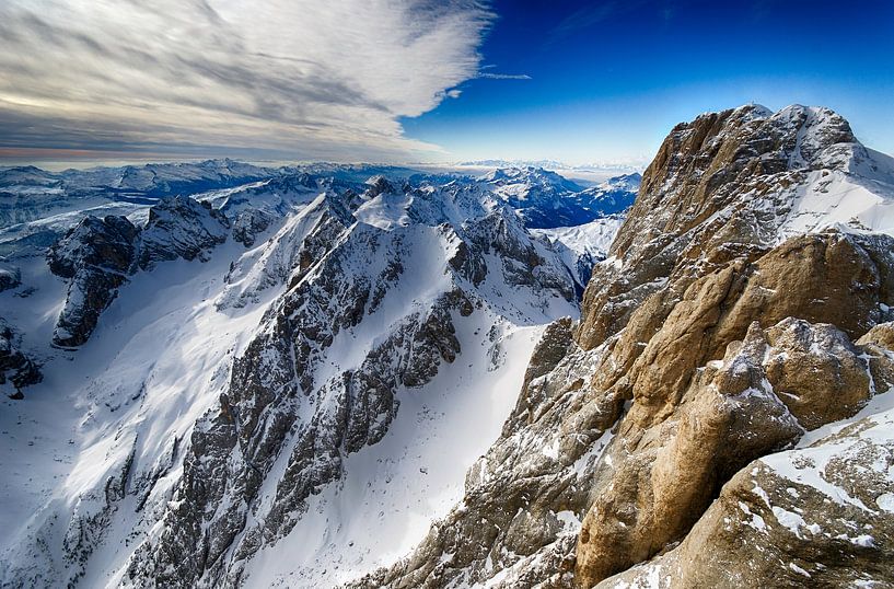 Dolomiten im Winter 1 von Martin de Bouter