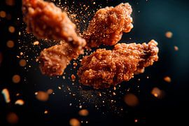 Krosse Hähnchenflügel in der Luft von Poster Art Shop