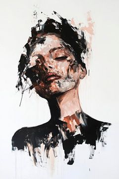 Face in abstract expressionism by Poster Art Shop