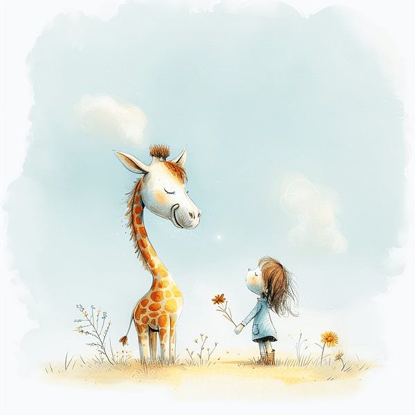 Girl and the Giraffe - 4 | Children's room by Karina Brouwer