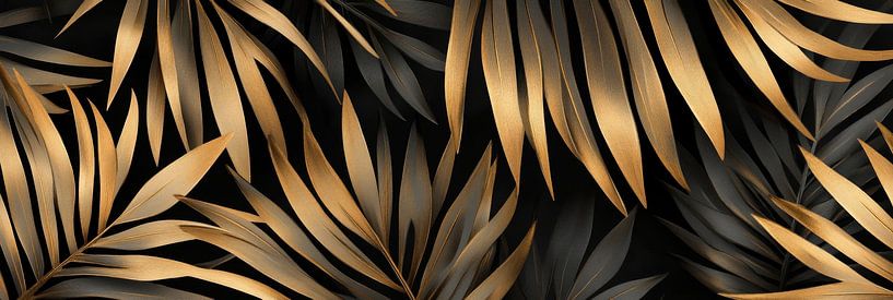 Feuilles tropicales or par Poster Art Shop