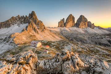 Tre Cime bij zonsondergang