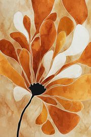 Abstract Flower in Amber no.1 by Studio BB