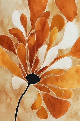 Abstract Flower in Amber no.1